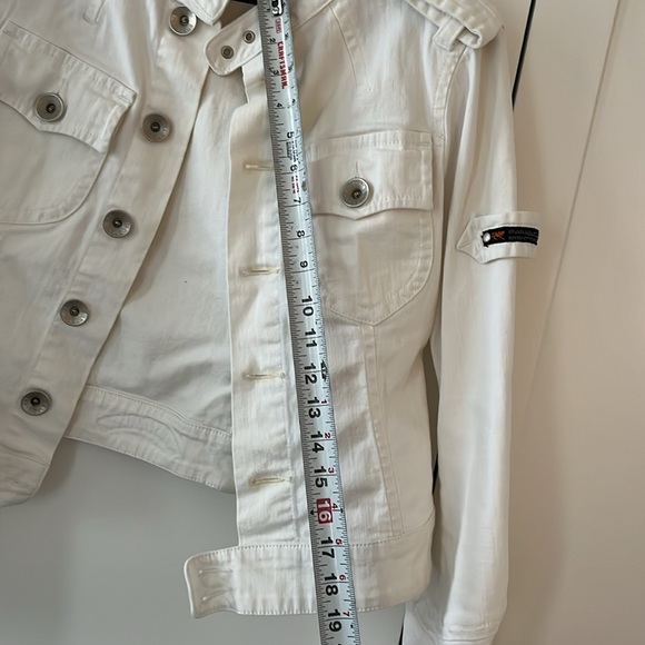 SOLD Vintage 2000s Parasuco white denim jacket size S - Picture 11 of 16
